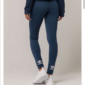 Adidas originals Mineral blue trefoil leggings XS